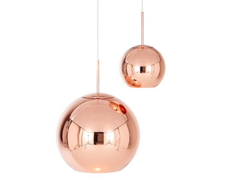 Buy the Tom Dixon Copper Round Pendant Light 25cm at nest.co.uk