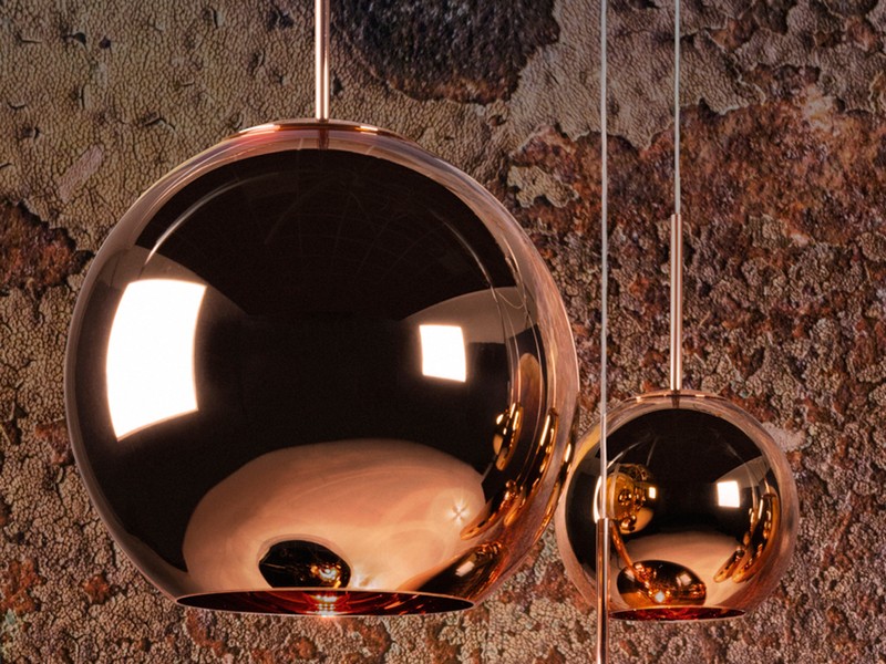 Buy the Tom Dixon Copper Round Pendant Light 25cm at nest.co.uk