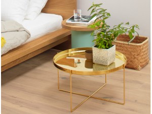 E15 CM05 Habibi Side Table Brass