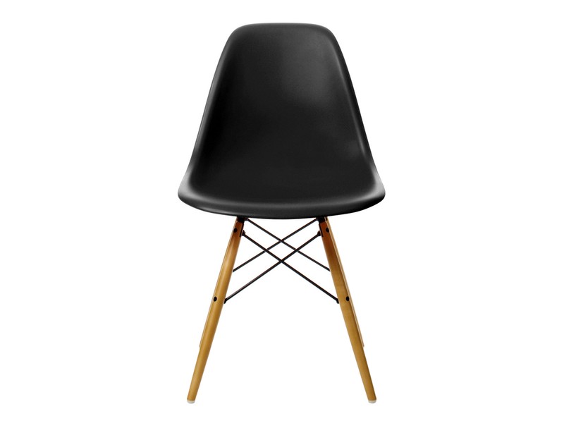 buy the vitra dsw eames plastic side chair golden maple base at nest