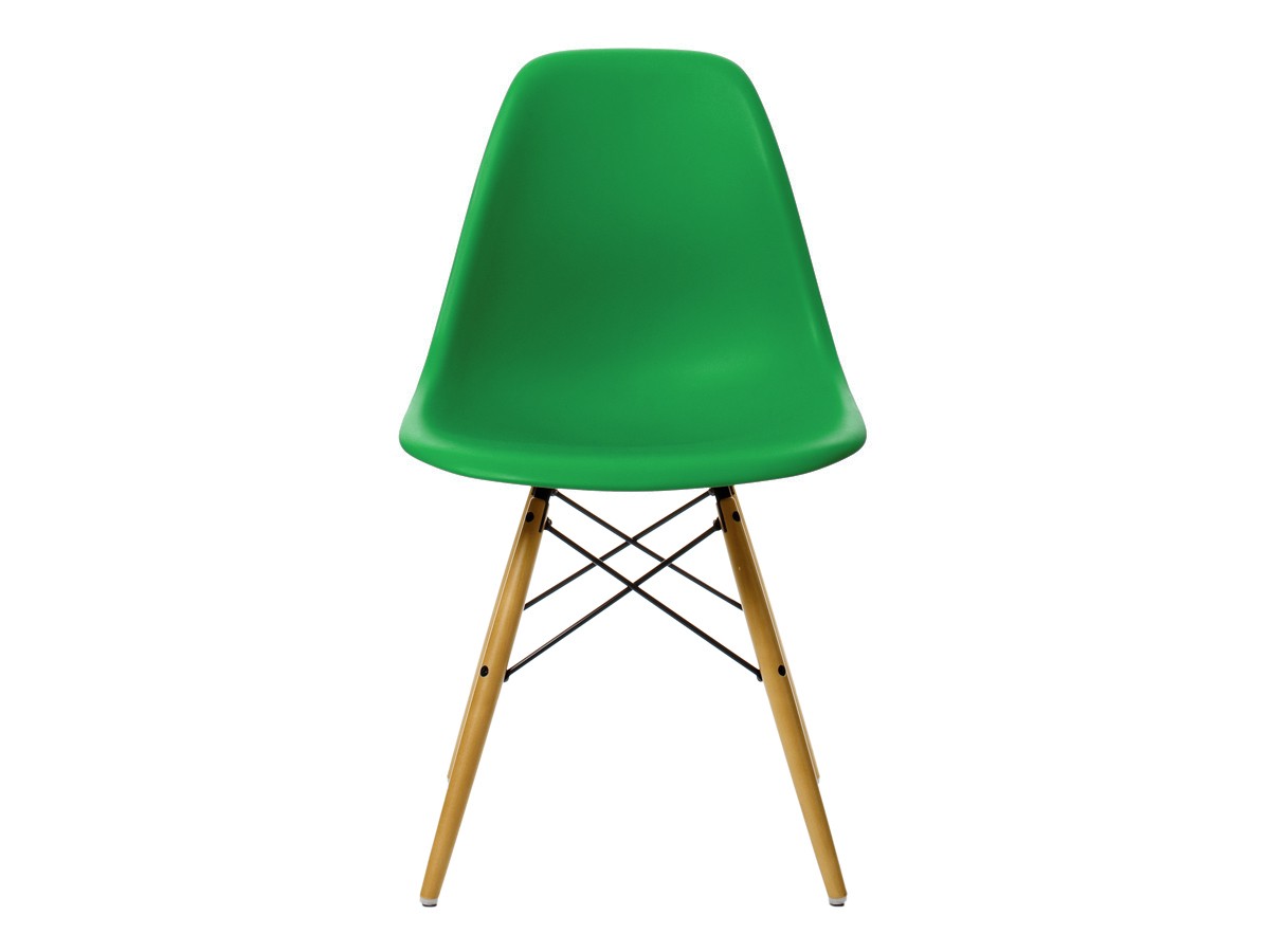 Buy the Vitra DSW Eames Plastic Side Chair Golden Maple Base at Nest.co.uk