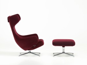 Vitra Limited Edition Grand Repos & Ottoman in Nobile Velour