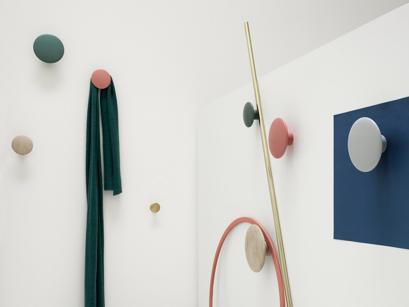 Buy the Muuto The Dots Wooden Coat Hooks Set of 5 at nest.co.uk