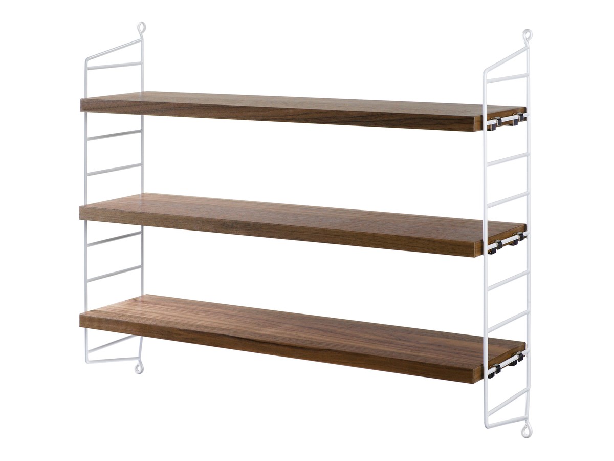 String Pocket Shelving - Walnut