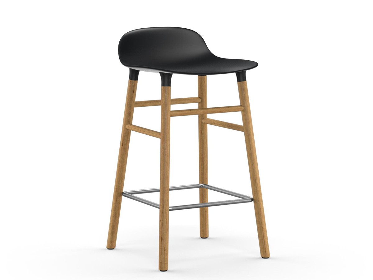 Buy the Normann Copenhagen Form Bar Stool Oak Base at nest.co.uk