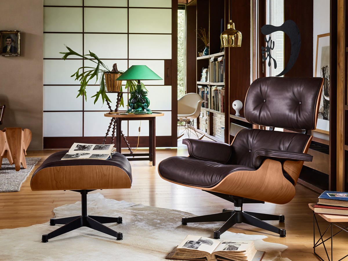 Buy the Vitra Eames Lounge Chair American Cherry at nest.co.uk