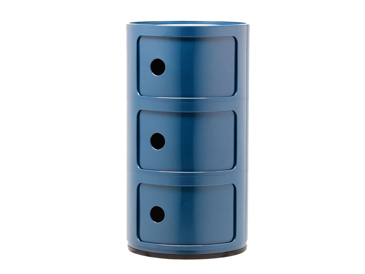 Buy the Kartell Componibili Round Storage Blue at nest.co.uk