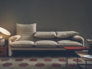 Cassina 675 Maralunga 40 Three Seater Sofa