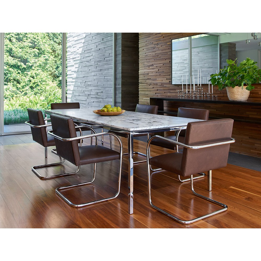 Buy the Knoll Studio Florence Knoll Dining Table Statuarietto Marble at