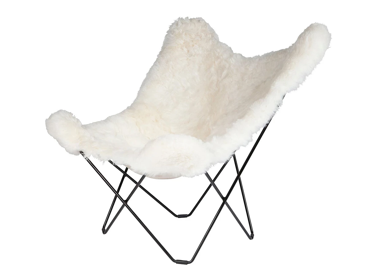 Cuero Design Sheepskin Butterfly Chair - Iceland Mariposa