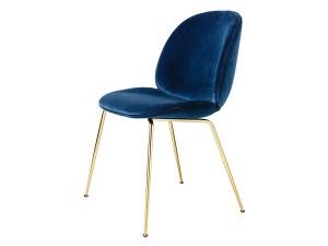 Gubi Beetle Dining Chair Fully Upholstered in Gubi Velvet