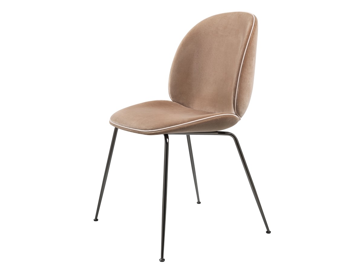 Gubi Beetle Dining Chair Fully Upholstered in Gubi Velvet