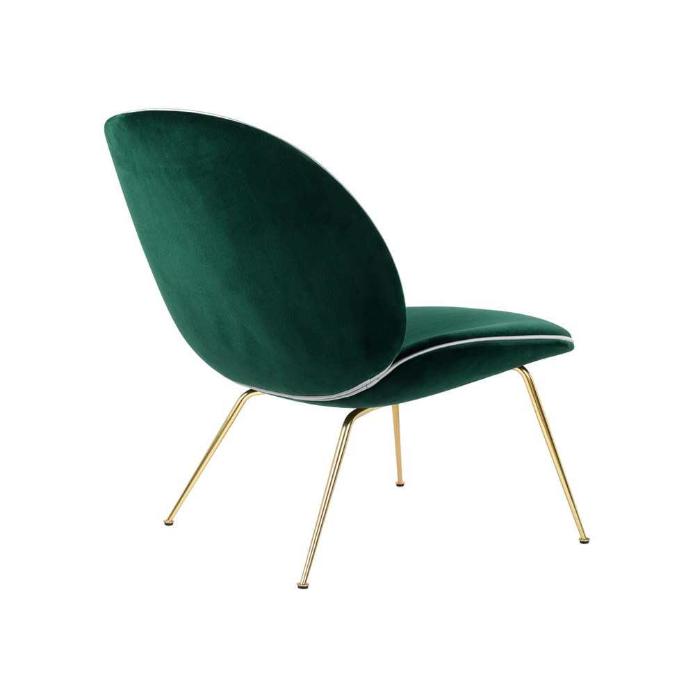 Buy the Gubi Beetle Lounge Chair Gubi Velvet at nest.co.uk