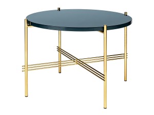 Gubi Gamfratesi TS Coffee Table - 55cm - Glass - Brass Base