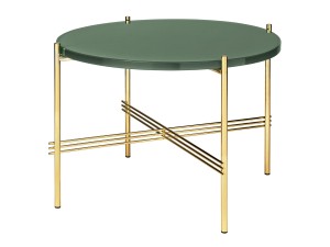Gubi Gamfratesi TS Coffee Table - 55cm - Glass - Brass Base