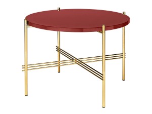 Gubi Gamfratesi TS Coffee Table - 55cm - Glass - Brass Base