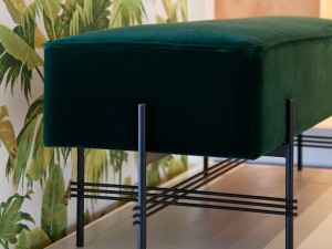 Gubi Gamfratesi TS  Rectangular Pouffe - Black Base