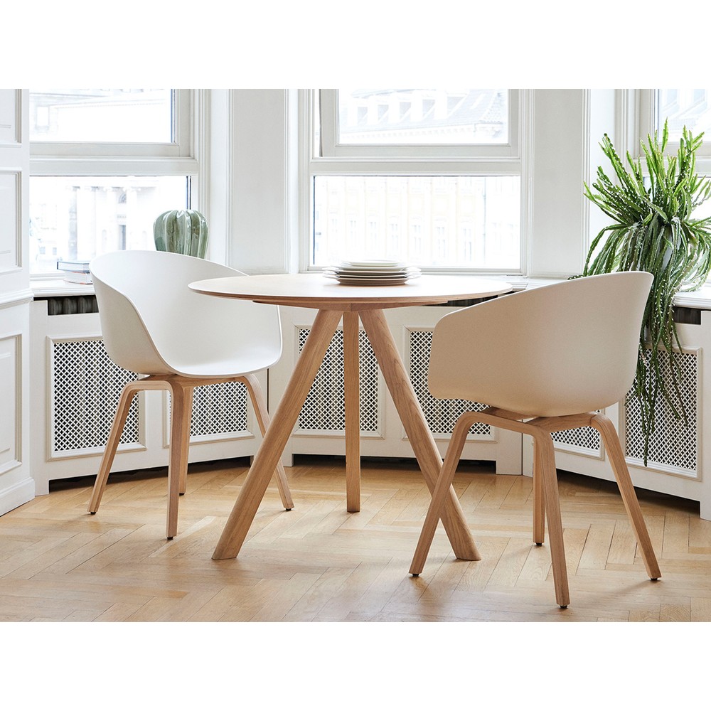 Buy the Hay Copenhague CPH 20 Round Table Oak Base at nest.co.uk