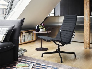 Vitra Eames EA 116 Aluminium Easy Chair with Black Frame