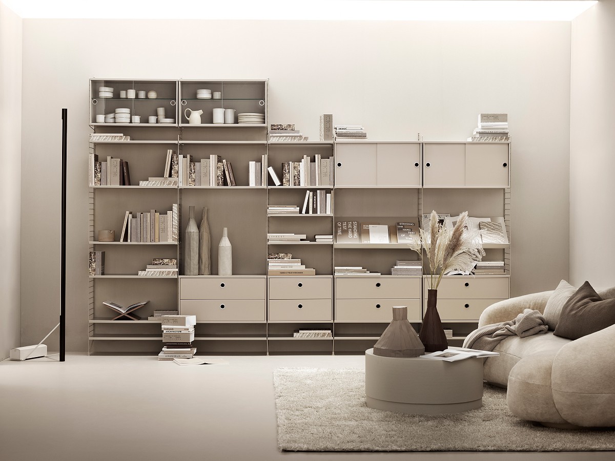 String Modular Shelving System - Beige