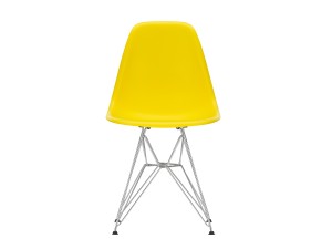 Vitra DSR Eames Plastic Side Chair - Chrome Base - White