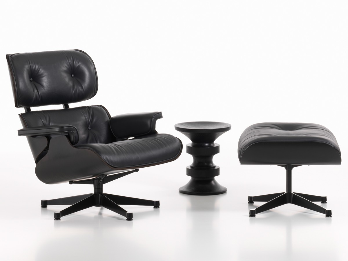 Buy the Vitra Eames Lounge Chair & Ottoman All Black at nest.co.uk