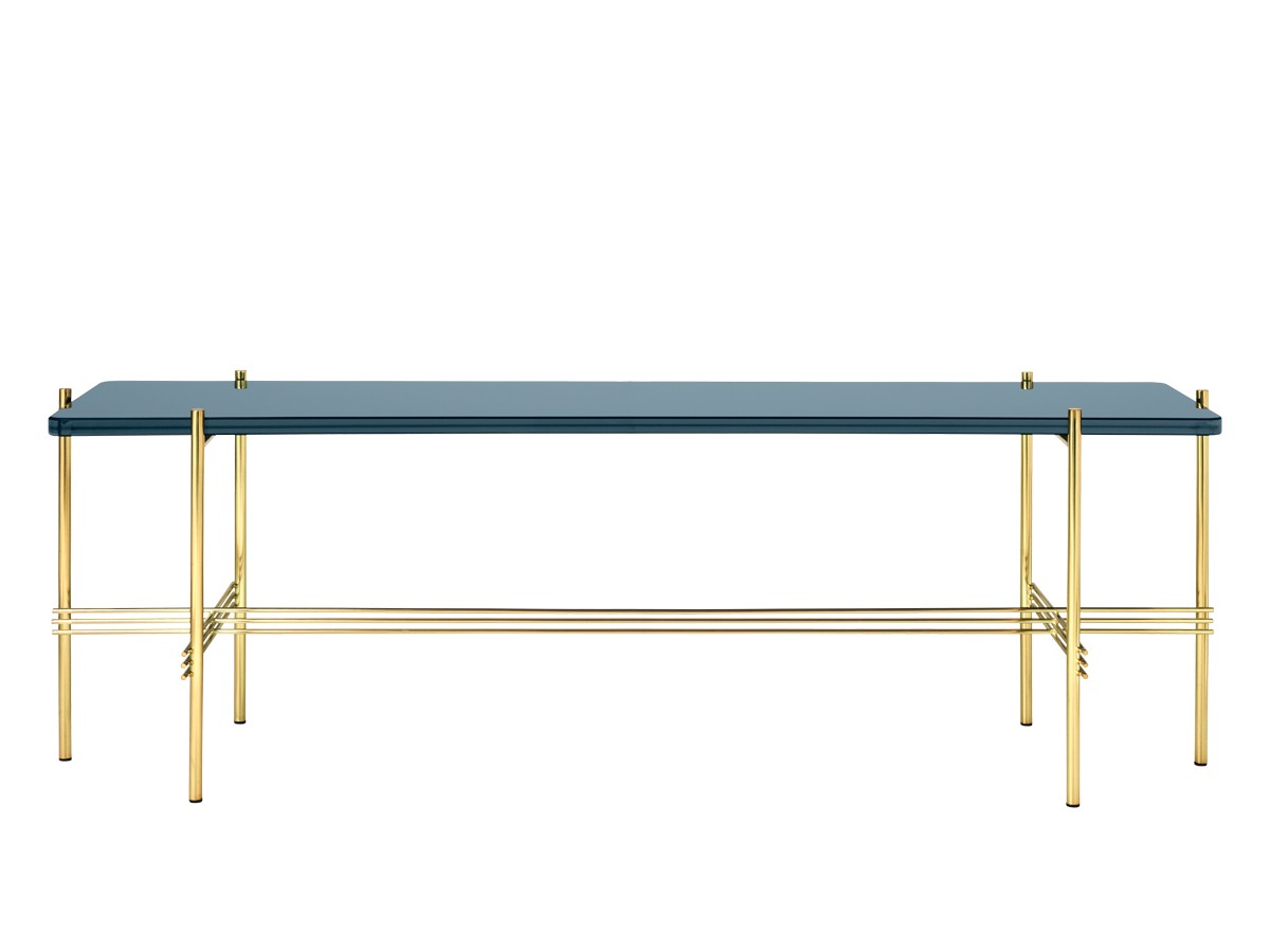 Gubi Gamfratesi TS Console Table - Glass - Low - Brass Base