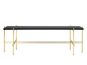 Gubi Gamfratesi TS Console Table - Glass - Low - Brass Base
