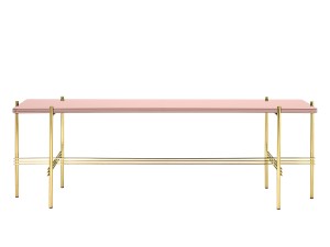 Gubi Gamfratesi TS Console Table - Glass - Low - Brass Base