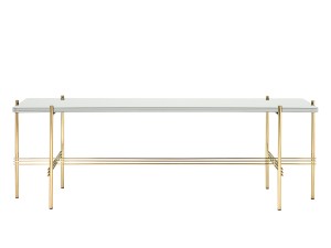 Gubi Gamfratesi TS Console Table - Glass - Low - Brass Base