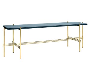 Gubi Gamfratesi TS Console Table - Glass - Low - Brass Base