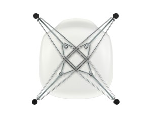 Vitra DSR Eames Plastic Side Chair - Chrome Base - White