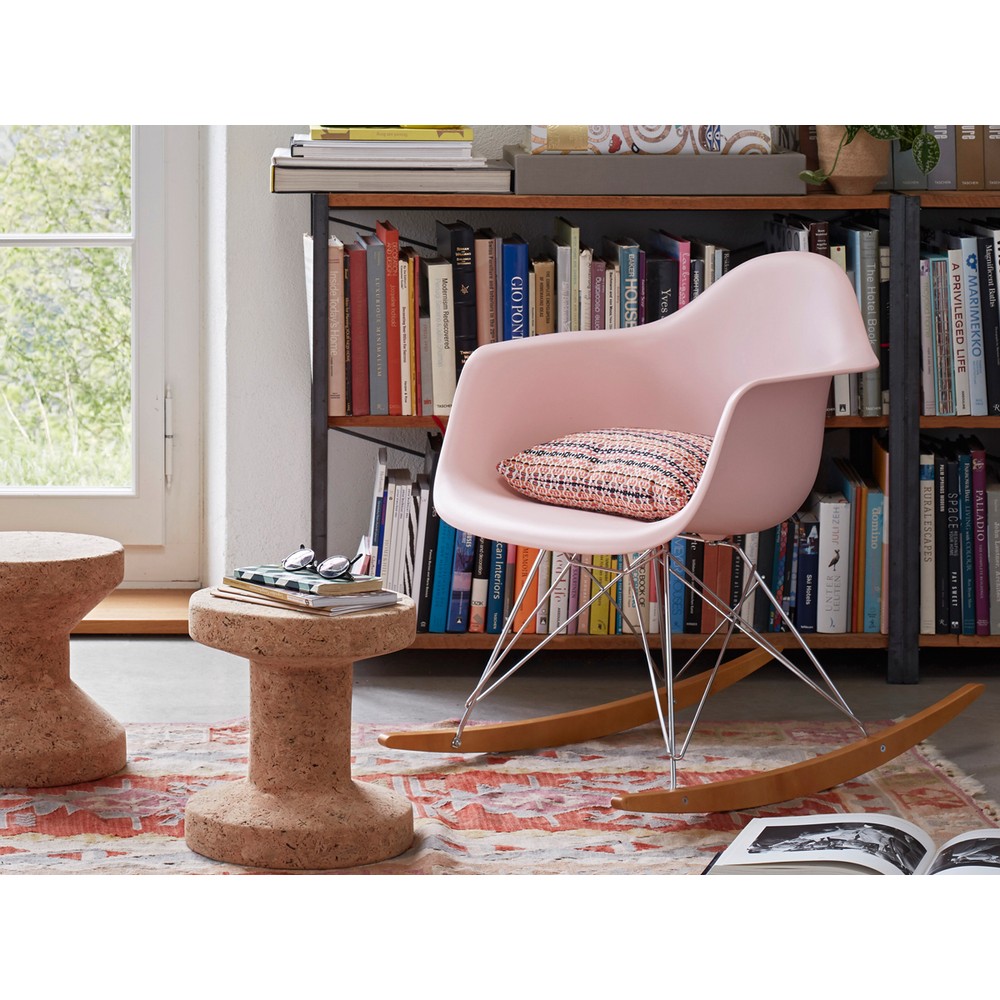 Buy the Vitra RAR Eames Plastic Rocking Chair Golden Maple Base at