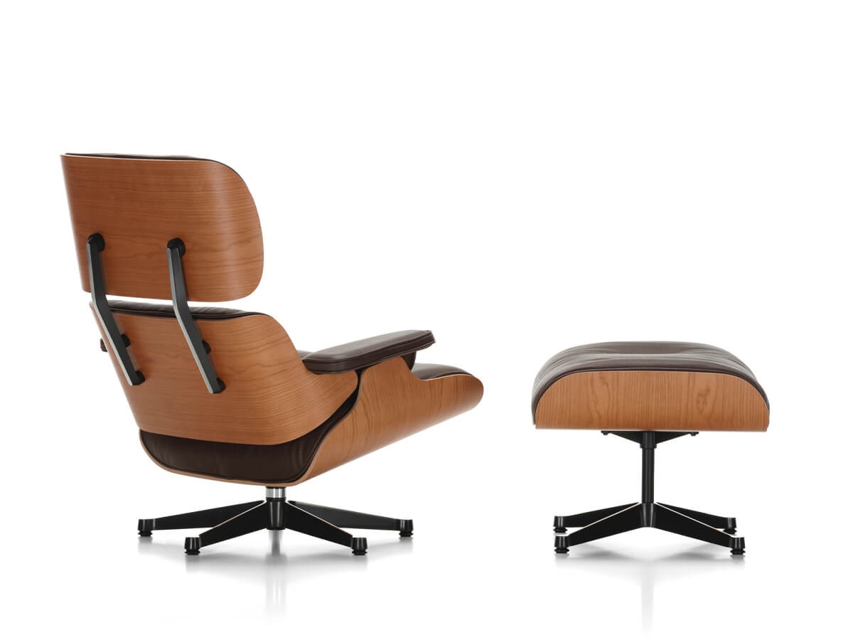 Buy the Vitra Eames Lounge Chair & Ottoman American Cherry at nest.co.uk