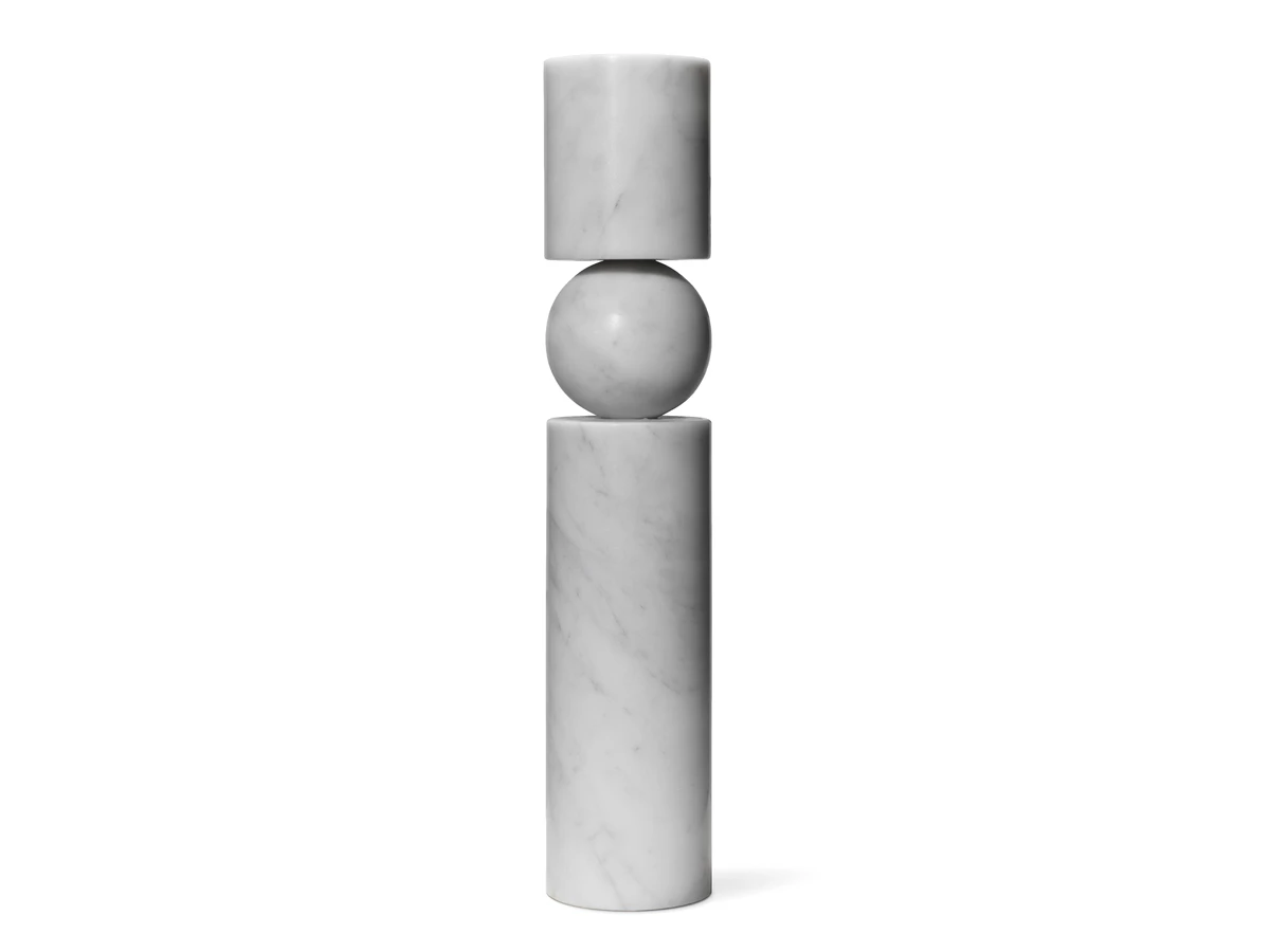 Lee Broom Fulcrum Candlestick - White Marble