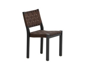 Artek 611 Dining Chair - Black Lacquered Birch