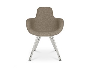 Tom Dixon Scoop High Back Chair - Chrome Legs