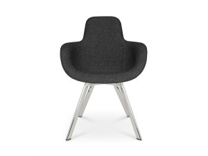 Tom Dixon Scoop High Back Chair - Chrome Legs