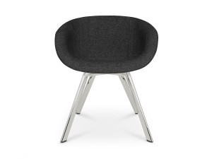Tom Dixon Scoop Low Back Chair - Chrome Legs