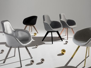 Tom Dixon Scoop High Back Chair - Chrome Legs