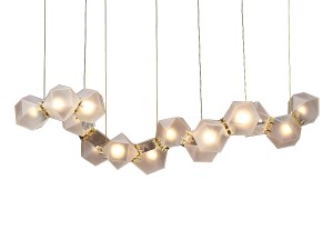 Gabriel Scott Welles Glass Chandelier - Long