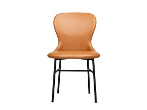 Fogia Myko Dining Chair - Metal Base - Leather