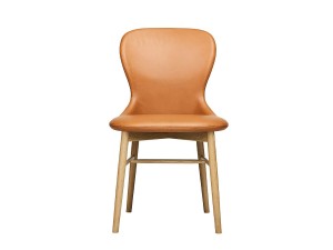 Fogia Myko Dining Chair - Metal Base - Leather