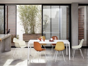 Vitra DSX Eames Fiberglass Side Chair - White Base