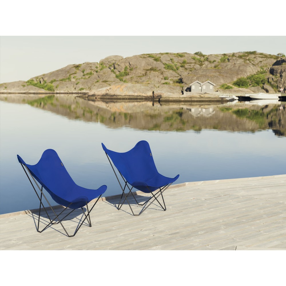 Buy the Cuero Design Sunbrella Outdoor Butterfly Chair Sunshine