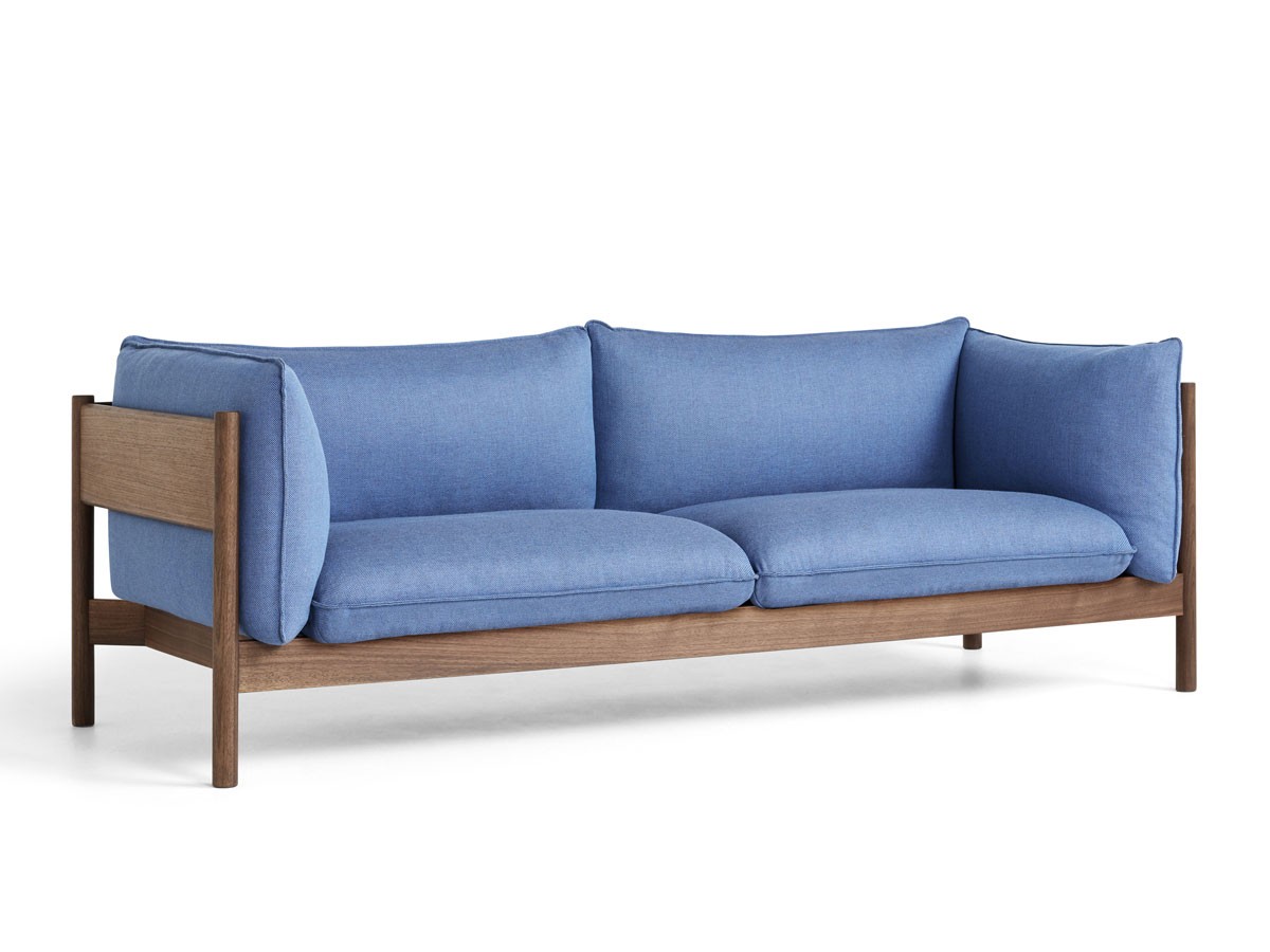 Buy the Hay Arbour Three Seater Sofa Walnut Frame at nest.co.uk