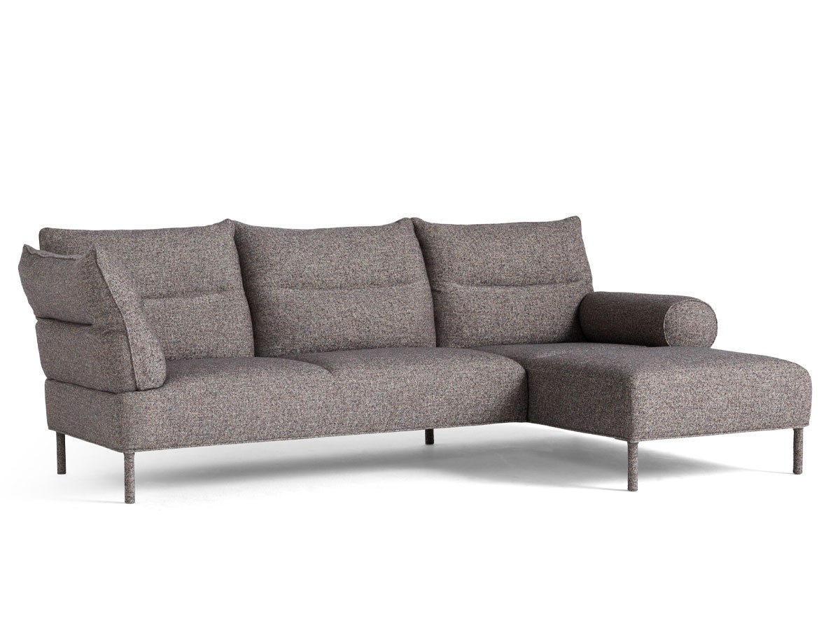 Hay Pandarine Three Seater Sofa With Chaise Longue - Cylindrical & Reclining Armrest