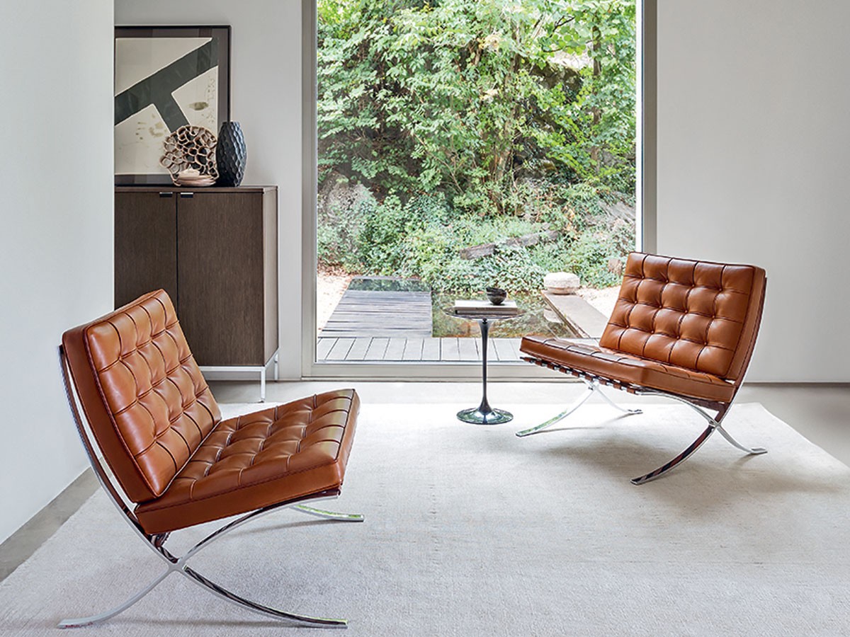 Buy the Knoll Studio Knoll Barcelona Chair Relax Version at nest.co.uk