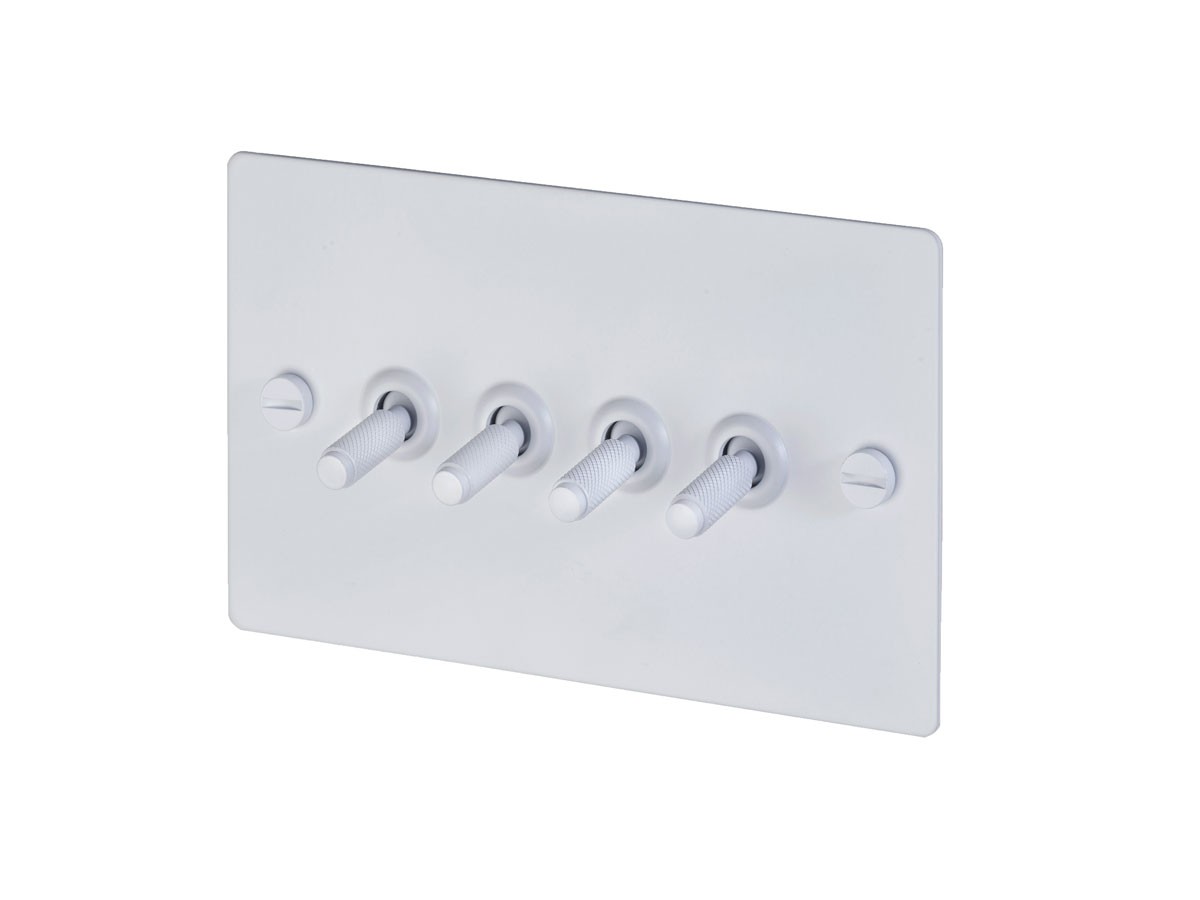 Buy the Buster + Punch 4G Quadruple Toggle Switch at nest.co.uk