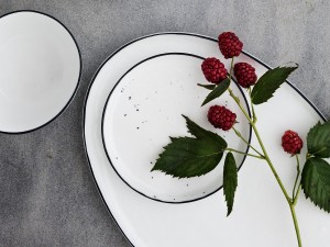 Broste Copenhagen Salt Side Plate with Dots - Set of 4